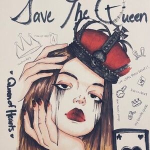 Save the Queen (Queen of Hearts) Drawing